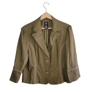 W Work to Weekend | Lace Trim Blazer Size 16